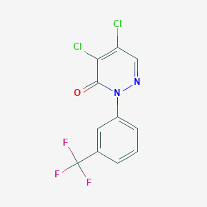 molecular formula C11H5Cl2F3N2O B119304 4,5-Dichloro-2-(3-(trifluoromethyl)phenyl)pyridazin-3(2H)-one CAS No. 26806-47-3