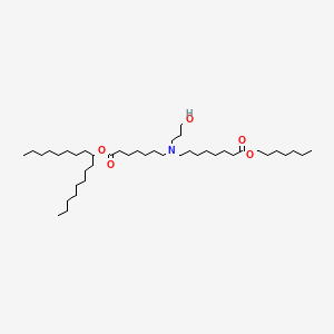 molecular formula C42H83NO5 B11930434 heptyl 8-[(7-heptadecan-9-yloxy-7-oxoheptyl)-(3-hydroxypropyl)amino]octanoate 