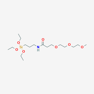 molecular formula C17H37NO7Si B1193053 m-PEG3-amido-C3-triethoxysilane 