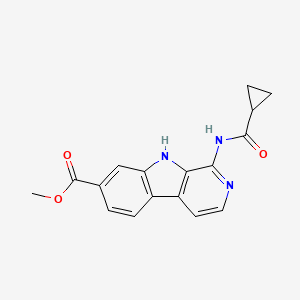 molecular formula C17H15N3O3 B11930581 methyl 1-(cyclopropanecarbonylamino)-9H-pyrido[3,4-b]indole-7-carboxylate 