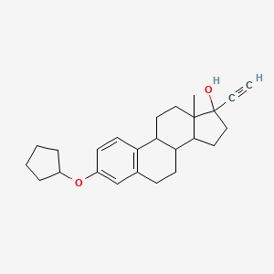 molecular formula C25H32O2 B11930592 17-Ethynylestradiol cyclopentyl ether 