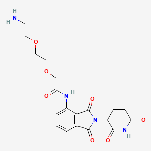molecular formula C19H22N4O7 B11930610 Thalidomide-amido-PEG2-NH2 