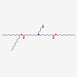 molecular formula C43H85NO5 B11930617 nonyl 7-[(7-heptadecan-9-yloxy-7-oxoheptyl)-(3-hydroxypropyl)amino]heptanoate 