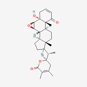 molecular formula C28H38O5 B11930630 (1S,2R,4R,5R,10R,11S,14R,15R,18S)-15-[(1S)-1-[(2R)-4,5-dimethyl-6-oxo-2,3-dihydropyran-2-yl]ethyl]-5-hydroxy-10,14-dimethyl-3-oxapentacyclo[9.7.0.02,4.05,10.014,18]octadec-7-en-9-one 