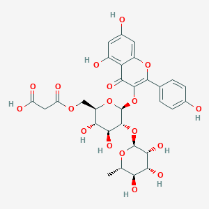 molecular formula C30H32O18 B11930645 Kaempferol 3-O-(2''-O-alpha-rhamnosyl-6''-O-malonyl-beta-glucoside) 