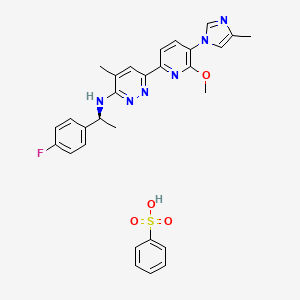 molecular formula C29H29FN6O4S B11930694 BPN-15606 besylate 