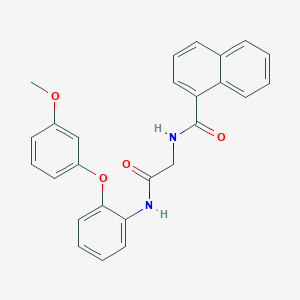 molecular formula C26H22N2O4 B11930731 N-(2-((2-(3-Methoxyphenoxy)phenyl)amino)-2-oxoethyl)-1-naphthamide 