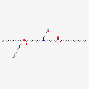 molecular formula C44H87NO5 B11930756 heptadecan-9-yl 7-[3-hydroxypropyl-(6-oxo-6-undecoxyhexyl)amino]heptanoate 