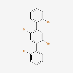molecular formula C18H10Br4 B11930802 1,4-dibromo-2,5-bis(2-bromophenyl)benzene 