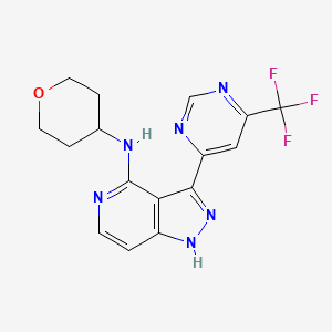 molecular formula C16H15F3N6O B11930828 LRRK2 inhibitor 18 