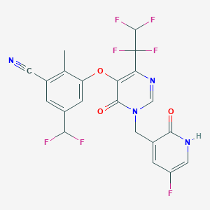 molecular formula C21H13F7N4O3 B11930888 PYR01 