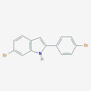 molecular formula C14H9Br2N B119309 6-Bromo-2-(4-bromophenyl)-1H-indole CAS No. 28718-96-9