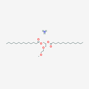 molecular formula C34H69NO6 B11931089 azane;[3-(2-methoxyethoxy)-2-tetradecanoyloxypropyl] tetradecanoate 