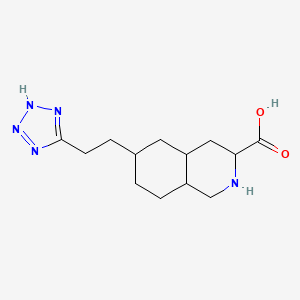 molecular formula C13H21N5O2 B11931105 6-[2-(2H-tetrazol-5-yl)ethyl]-1,2,3,4,4a,5,6,7,8,8a-decahydroisoquinoline-3-carboxylic acid 