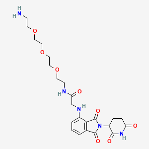 molecular formula C23H31N5O8 B11931191 Thalidomide-NH-amido-PEG3-C2-NH2 