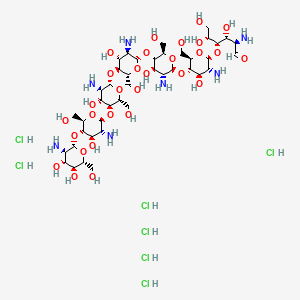 molecular formula C42H86Cl7N7O29 B11931213 Chitoheptaose (heptahydrochloride) 