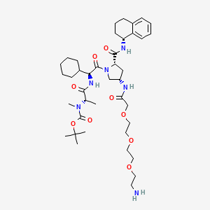 molecular formula C40H64N6O9 B11931268 A 410099.1 amide-PEG3-amine-Boc 