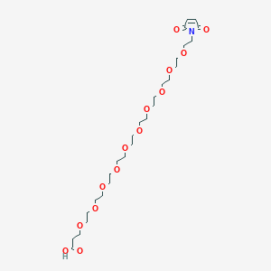 molecular formula C27H47NO14 B11931273 Mal-PEG10-acid 