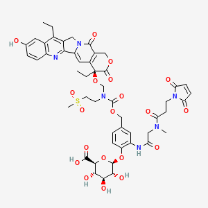 molecular formula C50H54N6O20S B11931439 MAC glucuronide alpha-hydroxy lactone-linked SN-38 