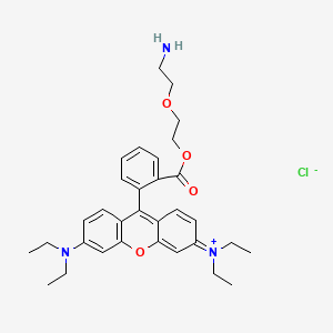 molecular formula C32H40ClN3O4 B11931447 Rhodamine B PEG2-NH2 