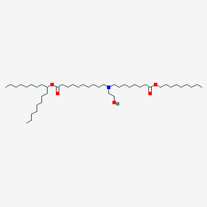 molecular formula C46H91NO5 B11931456 heptadecan-9-yl 10-[2-hydroxyethyl-(8-nonoxy-8-oxooctyl)amino]decanoate 