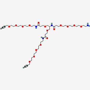 molecular formula C42H76N4O17 B11931520 Amino-PEG4-bis-PEG3-propargyl 