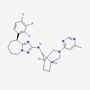 molecular formula C25H28F3N7 B11931555 (9R)-RO7185876 