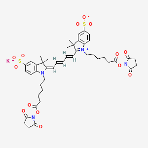 molecular formula C45H51KN4O14S2 B11931564 Sulfo-Cy5 bis-NHS ester 