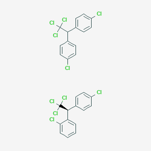 molecular formula C28H18Cl10 B11931686 1-chloro-2-[(1S)-2,2,2-trichloro-1-(4-chlorophenyl)ethyl]benzene;1-chloro-4-[2,2,2-trichloro-1-(4-chlorophenyl)ethyl]benzene 