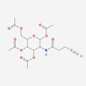 molecular formula C19H25NO10 B1193177 N-(4-pentynoyl)-glucosamine-tetraacylated (Ac4GlcAl) 