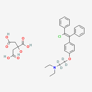 molecular formula C32H36ClNO8 B11931905 Zuclomiphene-D4 citrate 