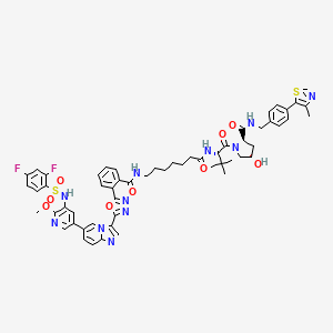 molecular formula C57H59F2N11O9S2 B11931921 HL-8 