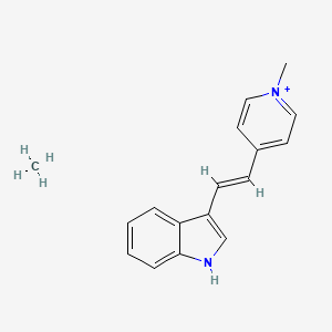molecular formula C17H19N2+ B11931992 methane;3-[(E)-2-(1-methylpyridin-1-ium-4-yl)ethenyl]-1H-indole 