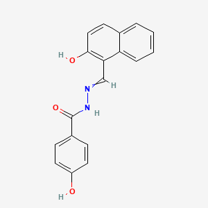 molecular formula C18H14N2O3 B11932011 4-Hydroxybenzoic acid ({2-hydroxy-1-naphthalenyl)methylene)hydrazide 