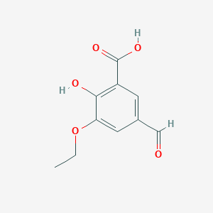 molecular formula C10H10O5 B119321 3-Ethoxy-5-formyl-2-hydroxybenzoic acid CAS No. 145828-87-1