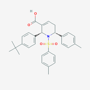 molecular formula C30H33NO4S B11932137 rel-(2R,6R)-2-(4-(tert-butyl)phenyl)-6-(p-tolyl)-1-tosyl-1,2,5,6-tetrahydropyridine-3-carboxylic acid 