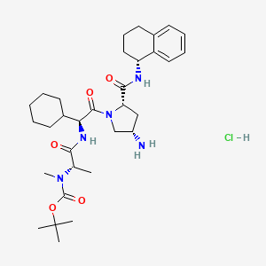 molecular formula C32H50ClN5O5 B11932145 A 410099.1, amine-Boc hydrochloride 