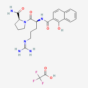 molecular formula C24H29F3N6O6 B11932220 Apc 366 tfa 