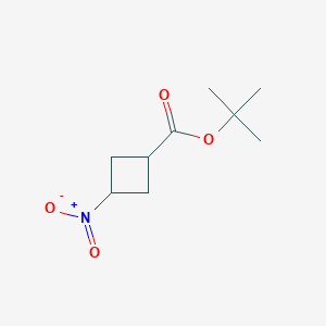 molecular formula C9H15NO4 B11932243 Tert-butyl 3-nitrocyclobutane-1-carboxylate 