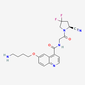molecular formula C21H23F2N5O3 B11932292 NH2-UAMC1110 