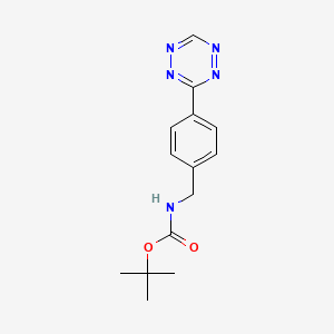 molecular formula C14H17N5O2 B11932368 tert-Butyl (4-(1,2,4,5-tetrazin-3-yl)benzyl)carbamate 