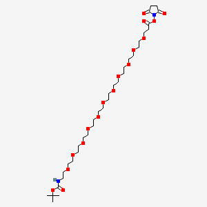 molecular formula C34H62N2O17 B11932391 Boc-NH-PEG11-NHS ester 