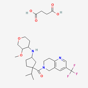 molecular formula C28H40F3N3O7 B11932397 MK-0812 Succinate 