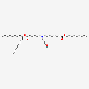 molecular formula C43H85NO5 B11932442 nonyl 8-[(6-heptadecan-9-yloxy-6-oxohexyl)-(3-hydroxypropyl)amino]octanoate 