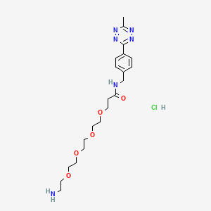 molecular formula C21H33ClN6O5 B11932525 Tetrazine-PEG4-amine HCl salt 