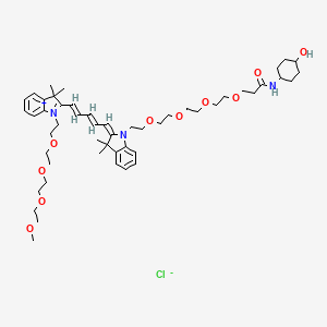 N-(m-PEG4)-N'-(4-hydroxycyclohexyl-1-amido-PEG4)-Cy5