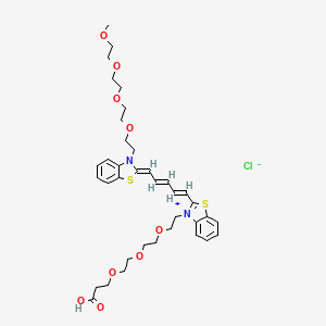molecular formula C37H49ClN2O9S2 B1193256 N-(m-PEG4)-N'-(acid-PEG3)-Benzothiazole Cy5 