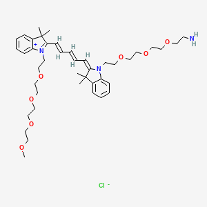 N-(m-PEG4)-N'-(amino-PEG3)-Cy5