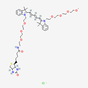N-(m-PEG4)-N'-(biotin-PEG3)-Cy5