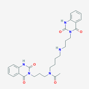 Acetamide, N-[3-(1,4-dihydro-2,4-dioxo-3(2H)-quinazolinyl)propyl]-N-[4-[[3-(1,4-dihydro-2,4-dioxo-3(2H)-quinazolinyl)propyl]amino]butyl]-